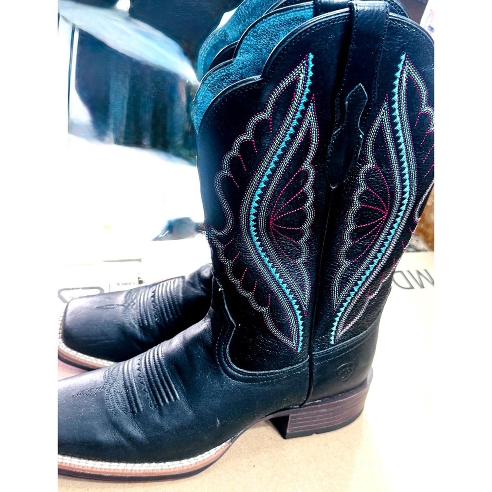 Ariat Black Leather Cowboy Boots